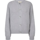 Depeche Clothing Sarah alpaca knit cardigan Knitwear 332 Light Grey Melange