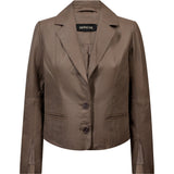 Depeche leather wear Savanna leather blazer Blazer 020 Taupe