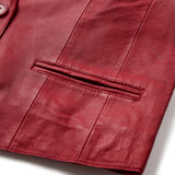 Depeche leather wear Savanna leather blazer Blazer 043 Red