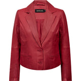 Depeche leather wear Savanna leather blazer Blazer 043 Red