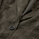 Depeche leather wear Savanna suede blazer Blazer 335 Dark Khaki