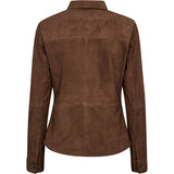 Depeche leather wear Sharon Suede Shirt Shirt 311 Wood