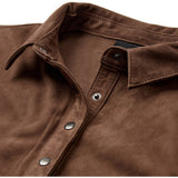 Depeche leather wear Sharon Suede Shirt Shirt 311 Wood