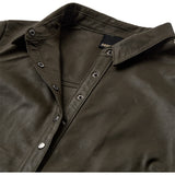 Depeche leather wear Sharon leather shirt Shirt 335 Dark Khaki