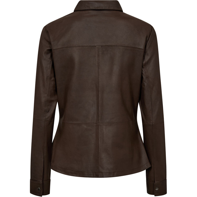 Depeche leather wear Sharon leather shirt Shirts 015 Brown