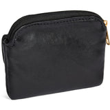 DEPECHE Sheep leather creditcard holder with logo Purse / Credit card holder 099 Black