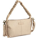 DEPECHE Sheep leather crossover bag with ruched strap Cross over 202 Vanilla