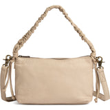DEPECHE Sheep leather crossover bag with ruched strap Cross over 202 Vanilla