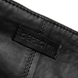 DEPECHE Shopper bag in soft leather quality Shopper 099 Black (Nero)