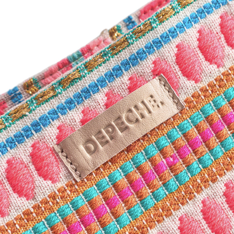 DEPECHE Shopper decorated with beautiful pattern Shopper 070 Multicolor