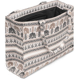 DEPECHE Shopper decorated with beautiful pattern Shopper 275 Sand printed
