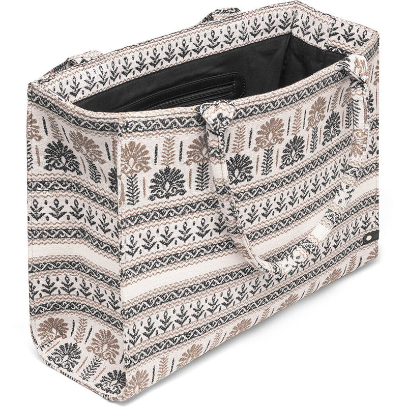 DEPECHE Shopper decorated with beautiful pattern Shopper 275 Sand printed