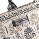 DEPECHE Shopper decorated with beautiful pattern Shopper 275 Sand printed