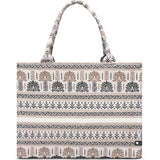 DEPECHE Shopper decorated with beautiful pattern Shopper 275 Sand printed