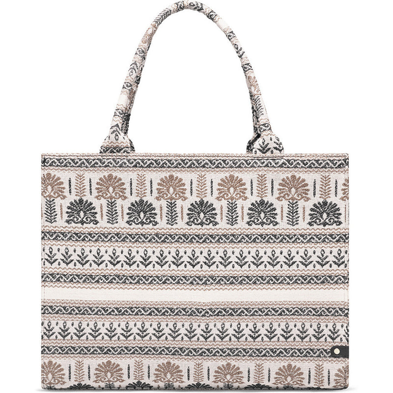 DEPECHE Shopper decorated with beautiful pattern Shopper 275 Sand printed