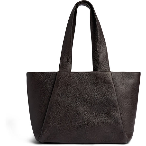 DEPECHE Shopper with leopard lining Shopper 161 Dark brown