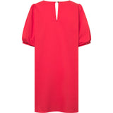 Depeche Clothing Short Abi dress with puff sleeves Dresses 043 Red