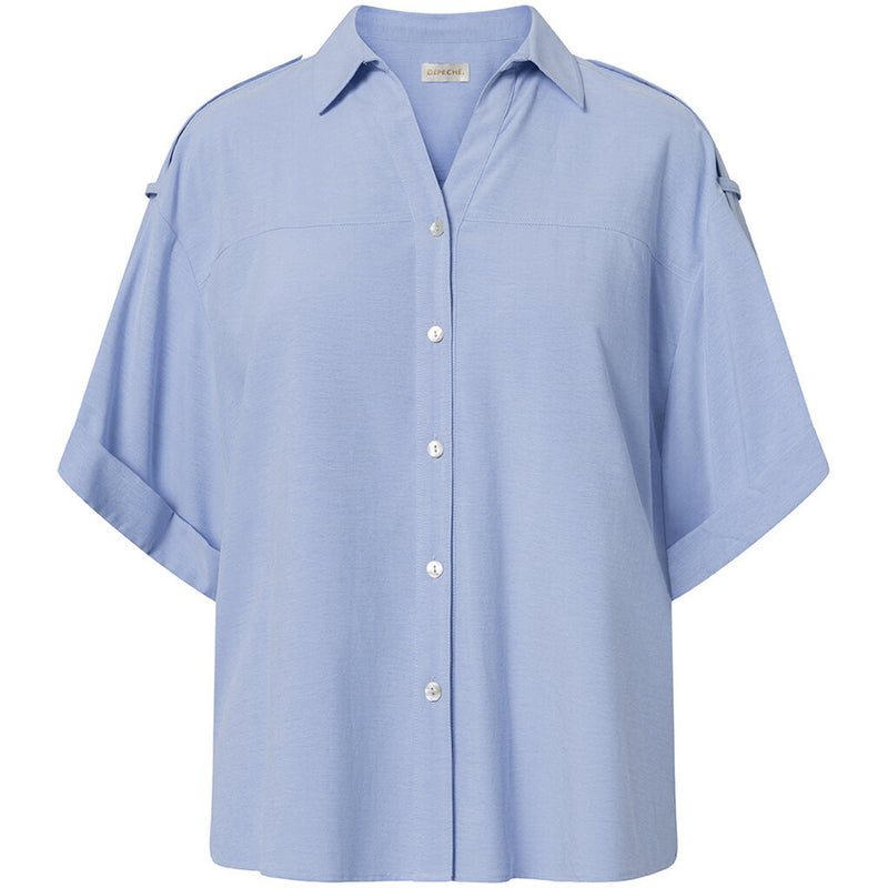 Depeche Clothing Short sleeve oversize Fay shirt Shirts 029 Blue