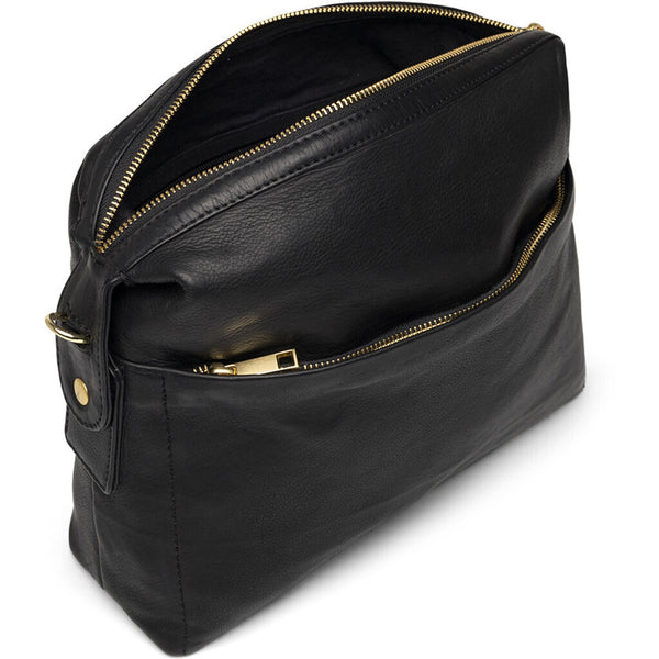 DEPECHE Shoulder bag in high leather quality Shoulderbag / Handbag 099 Black (Nero)