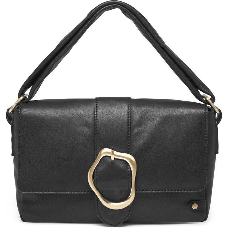 DEPECHE Shoulderbag / Handbag with golden buckle Shoulderbag / Handbag 099 Black (Nero)