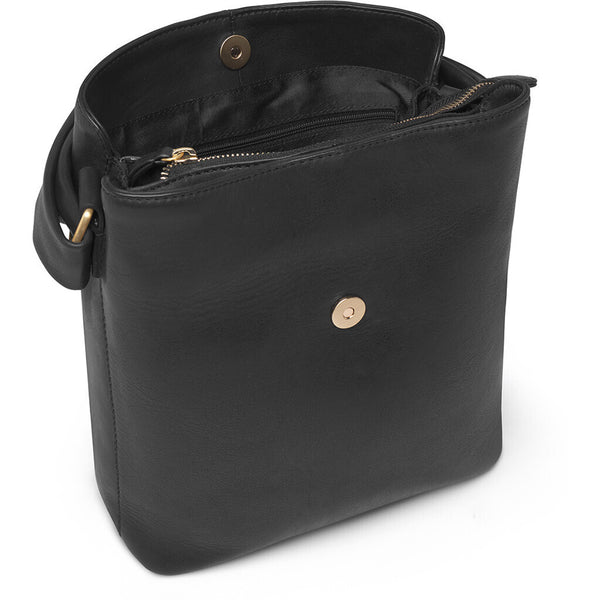 DEPECHE Shoulderbag/handbag with golden buckle Shoulderbag / Handbag 099 Black (Nero)