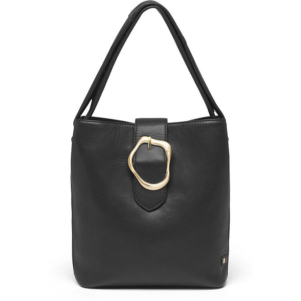 DEPECHE Shoulderbag/handbag with golden buckle Shoulderbag / Handbag 099 Black (Nero)