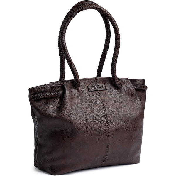 DEPECHE Shoulderbag with beautiful braided strap Shoulderbag / Handbag 161 Dark brown