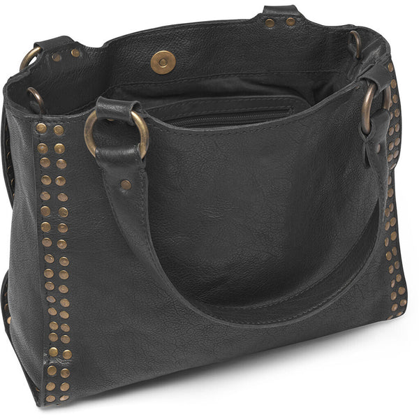 DEPECHE Shoulderbag with beautiful gold-colored studs Shoulderbag / Handbag 099 Black (Nero)