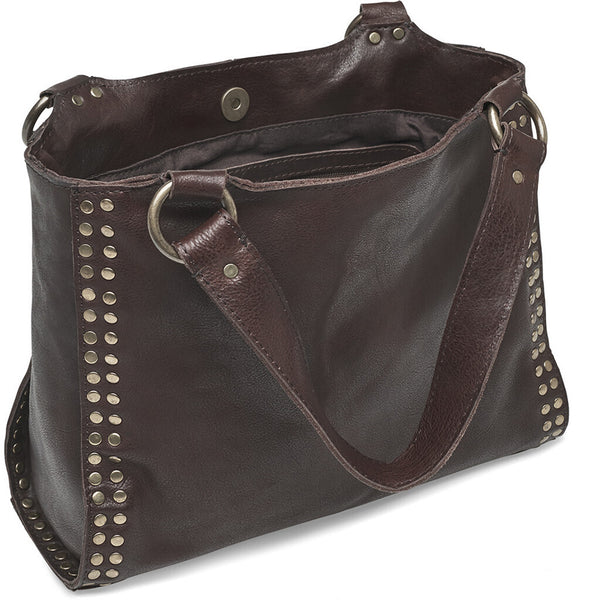 DEPECHE Shoulderbag with beautiful gold-colored studs Shoulderbag / Handbag 248 Vintage Brown