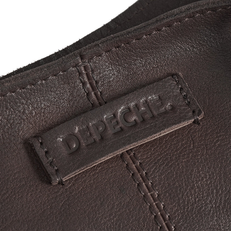 DEPECHE Shoulderbag with beautiful gold-colored studs Shoulderbag / Handbag 248 Vintage Brown