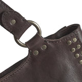 DEPECHE Shoulderbag with beautiful gold-colored studs Shoulderbag / Handbag 248 Vintage Brown