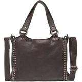 DEPECHE Shoulderbag with beautiful gold-colored studs Shoulderbag / Handbag 248 Vintage Brown