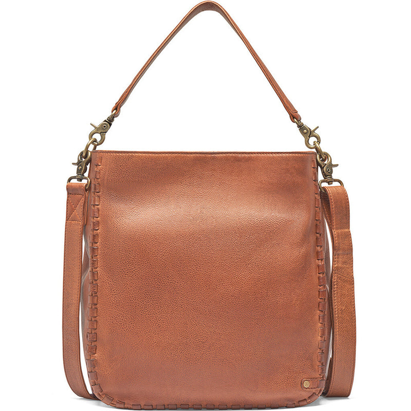 DEPECHE Shoulderbag with delicate edge stitching Shoulderbag / Handbag 014 Cognac