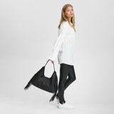 DEPECHE Shoulderbag with fringes Shoulderbag / Handbag 099 Black (Nero)