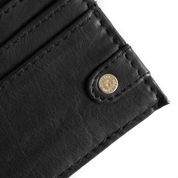 DEPECHE Simpel and functional credit card holder in leather Purse / Credit card holder 099 Black (Nero)