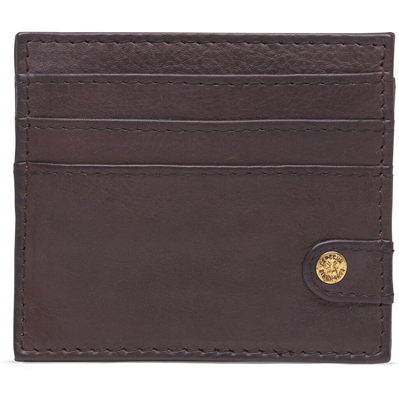 DEPECHE Simpel and functional credit card holder in leather Purse / Credit card holder 161 Dark brown