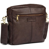 DEPECHE Simple crossover bag in beautiful leather Cross over 106 Coffee