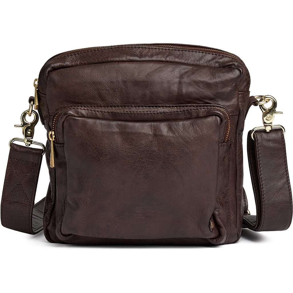 Simple crossover bag in beautiful leather / 13606 - Coffee – DEPECHE