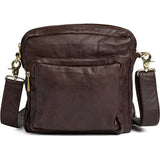 DEPECHE Simple crossover bag in beautiful leather Cross over 106 Coffee