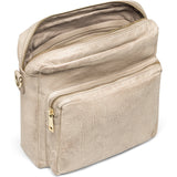 DEPECHE Simple crossover bag in beautiful leather Cross over 228 Soft Sand