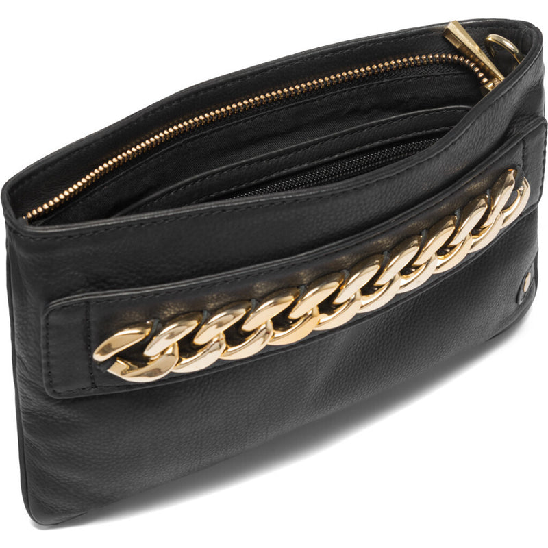DEPECHE Small bag/ Clutch in leather decorated with a metalchain Small bag / Clutch 099 Black (Nero)