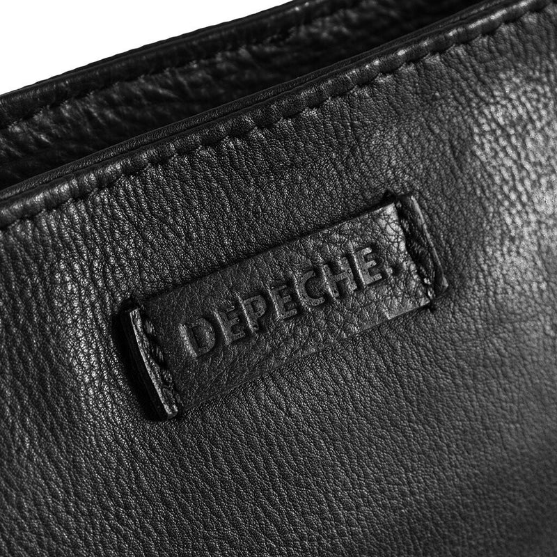 DEPECHE Small bag/ Clutch in leather decorated with a metalchain Small bag / Clutch 226 Black / Black