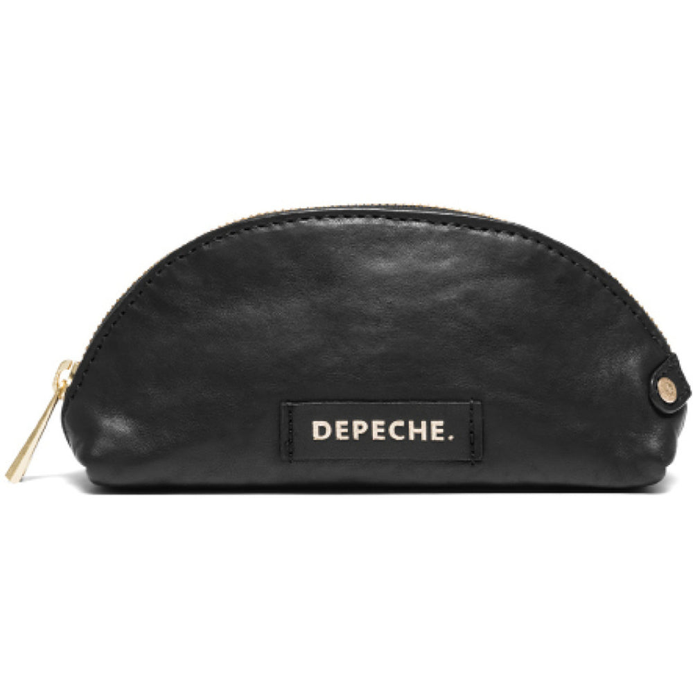 Small cosmetic bag in soft leather quality / 15220 - Black – DEPECHE