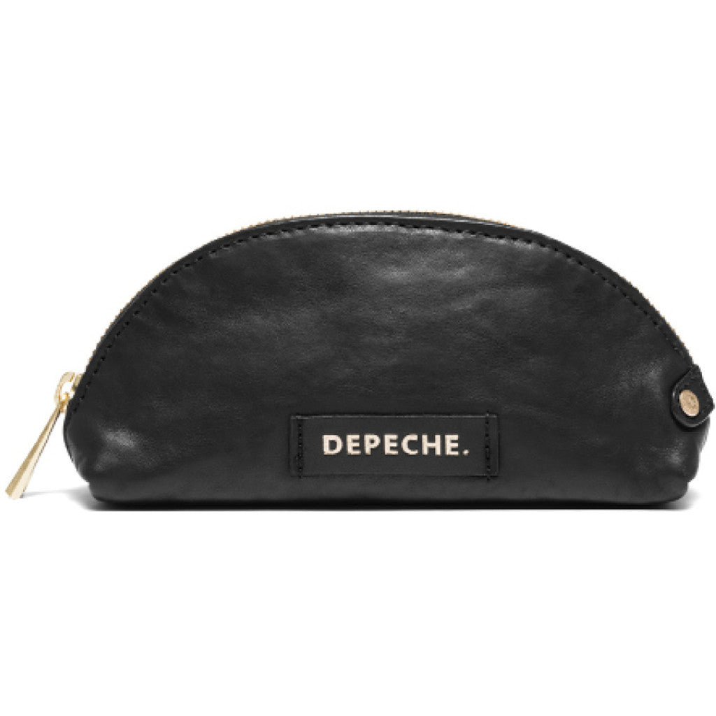 Small cosmetic bag in soft leather quality / 15220 - Black – DEPECHE