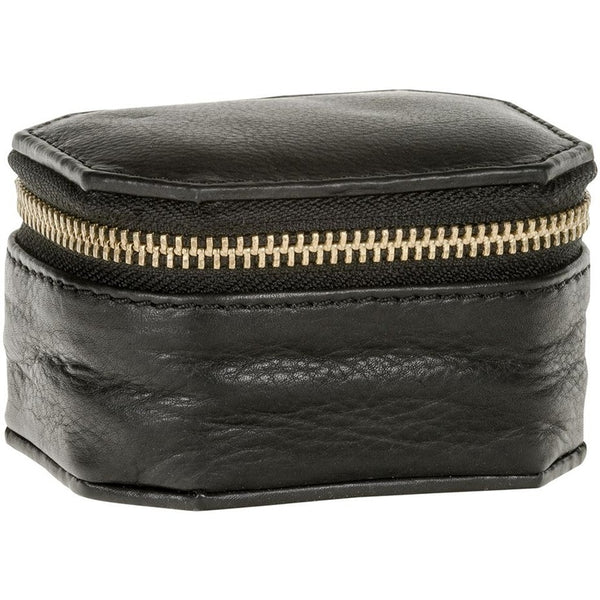 DEPECHE Small jewellery box in leather Accessories 099 Black (Nero)