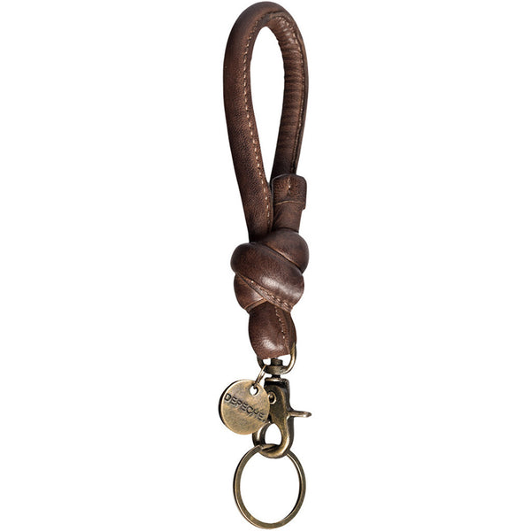 DEPECHE Small keyhanger in soft leather and metal Accessories 068 Winter brown