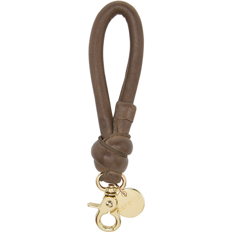 DEPECHE Small keyhanger in soft leather and metal Accessories 173 Chestnut