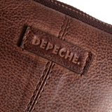 DEPECHE Small leather clutch in classic design Small bag / Clutch 133 Brandy