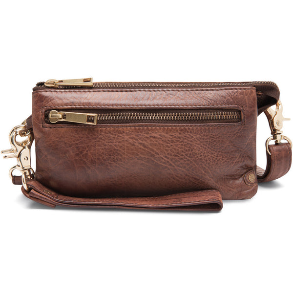 Small leatherbag with golden details 11998 Brandy DEPECHE
