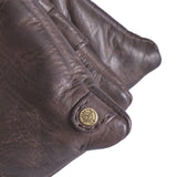 DEPECHE Small leatherbag with golden details Small bag / Clutch 161 Dark brown